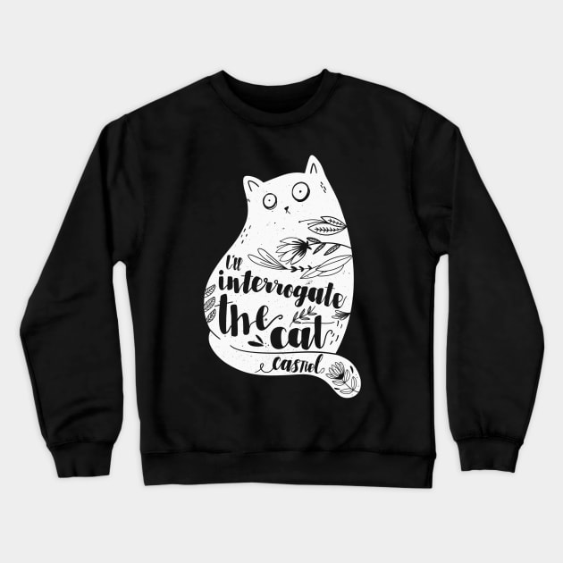 Castiel & The Cat Crewneck Sweatshirt by wnchstrbros